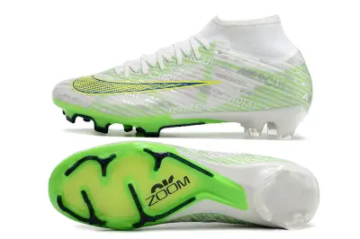 Nike Air Zoom Mercurial Superfly 9 Academy FG - White/Neon Green/Blue