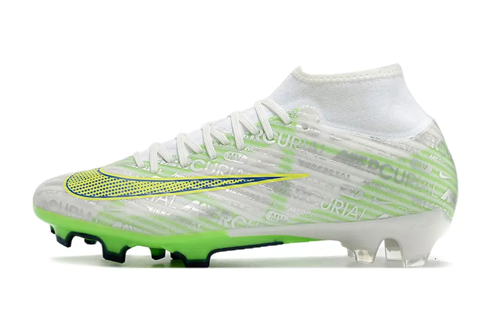 Nike Air Zoom Mercurial Superfly 9 Academy FG - White/Neon Green/Blue