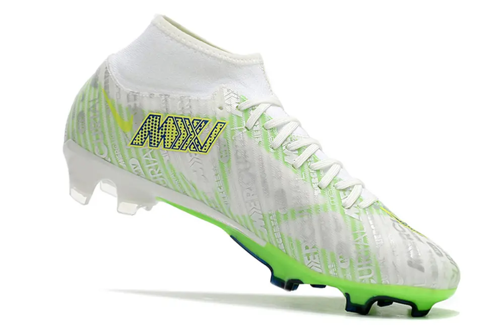 Nike Air Zoom Mercurial Superfly 9 Academy FG - White/Neon Green/Blue