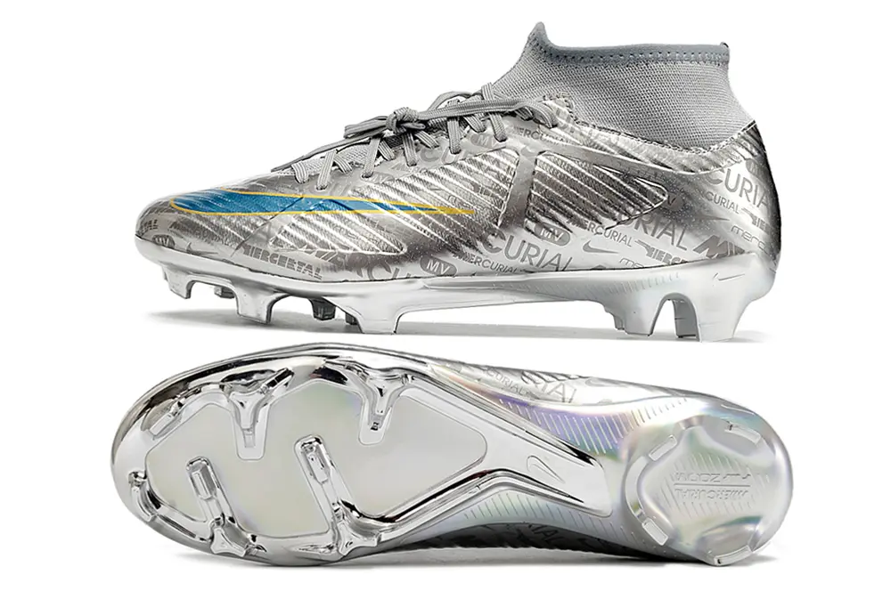Nike Air Zoom Mercurial Superfly 9 Academy FG - Silver/Metallic Silver/Sky Blue
