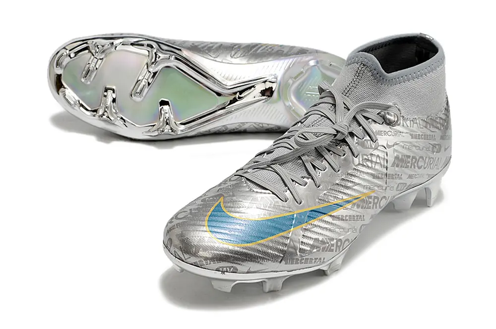 Nike Air Zoom Mercurial Superfly 9 Academy FG - Silver/Metallic Silver/Sky Blue