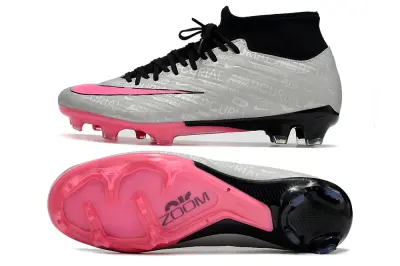 Nike Air Zoom Mercurial Superfly 9 Academy FG - Gray/Neon Pink/Black