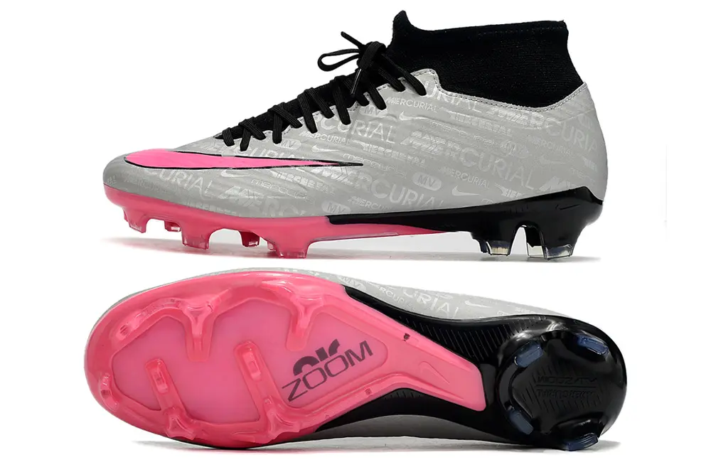 Nike Air Zoom Mercurial Superfly 9 Academy FG - Gray/Neon Pink/Black