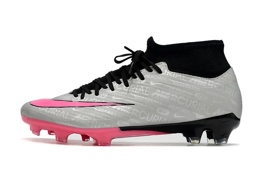 Nike Air Zoom Mercurial Superfly 9 Academy FG - Gray/Neon Pink/Black