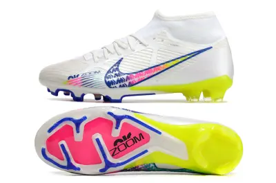 Nike Air Zoom Mercurial Superfly 9 Academy FG - White/Fluorescent Yellow/Pink Fusion
