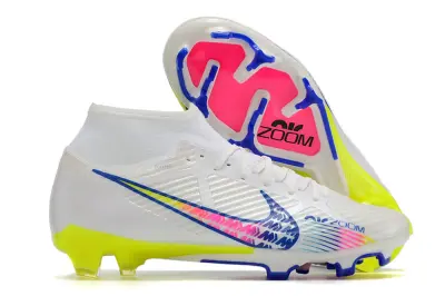 Nike Air Zoom Mercurial Superfly 9 Academy FG - White/Fluorescent Yellow/Pink Fusion