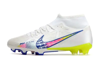 Nike Air Zoom Mercurial Superfly 9 Academy FG - White/Fluorescent Yellow/Pink Fusion