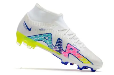 Nike Air Zoom Mercurial Superfly 9 Academy FG - White/Fluorescent Yellow/Pink Fusion