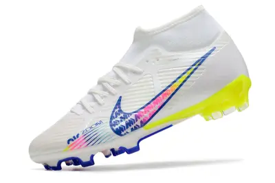 Nike Air Zoom Mercurial Superfly 9 Academy FG - White/Fluorescent Yellow/Pink Fusion