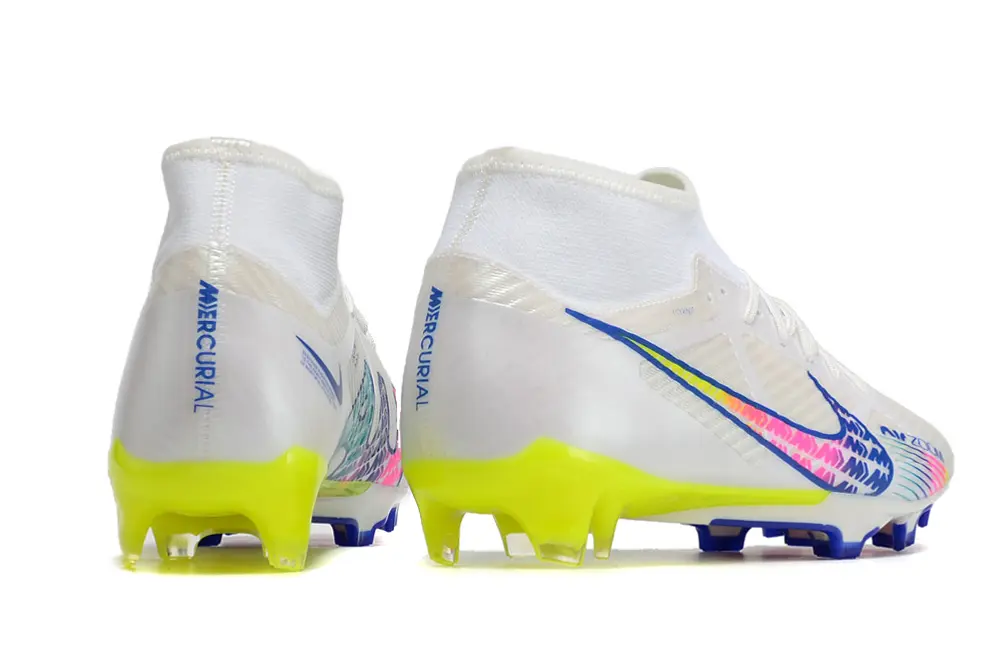 Nike Air Zoom Mercurial Superfly 9 Academy FG - White/Fluorescent Yellow/Pink Fusion