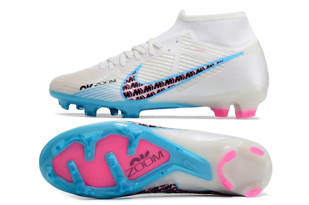 Nike Air Zoom Mercurial Superfly 9 Academy FG - White/Electric Blue/Pink Fusion