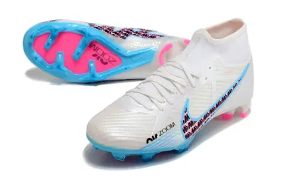 Nike Air Zoom Mercurial Superfly 9 Academy FG - White/Electric Blue/Pink Fusion