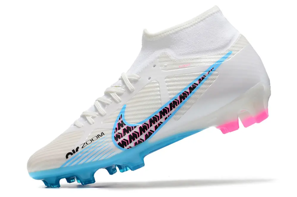 Nike Air Zoom Mercurial Superfly 9 Academy FG - White/Electric Blue/Pink Fusion