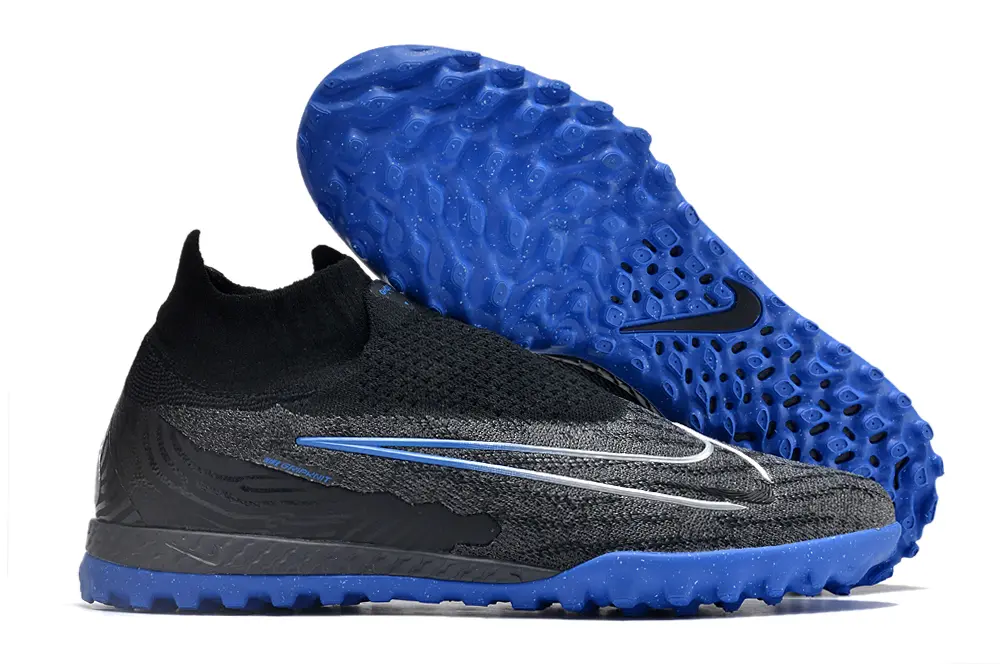 Nike Phantom GX Elite DF TF - Black/Electric Blue/Charcoal Grey