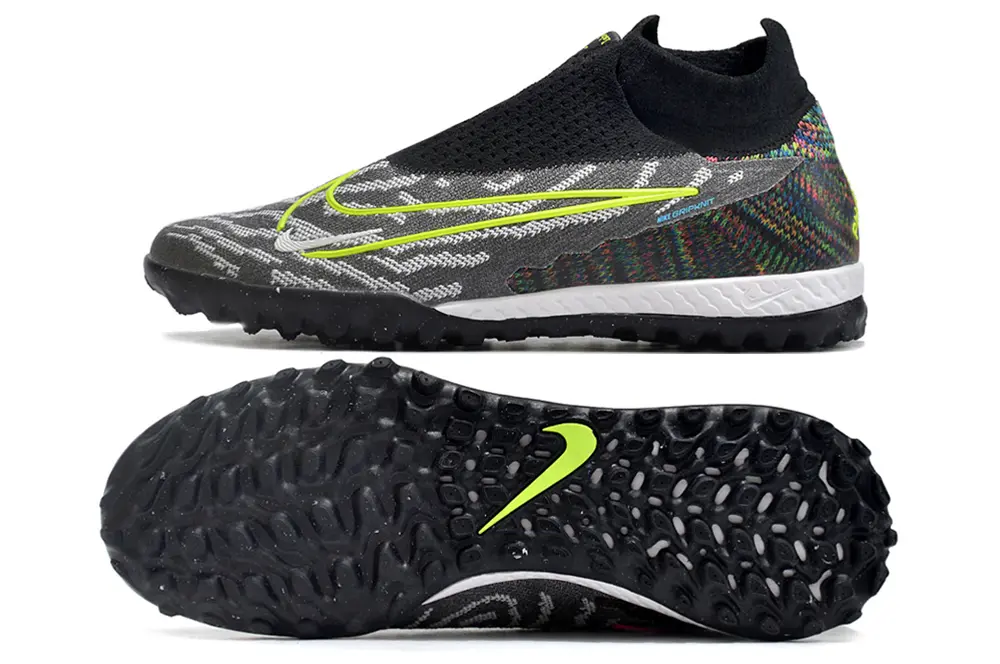 Nike Phantom GX Elite DF TF - Black/Lime Green/Gray Pattern