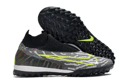 Nike Phantom GX Elite DF TF - Black/Lime Green/Gray Pattern