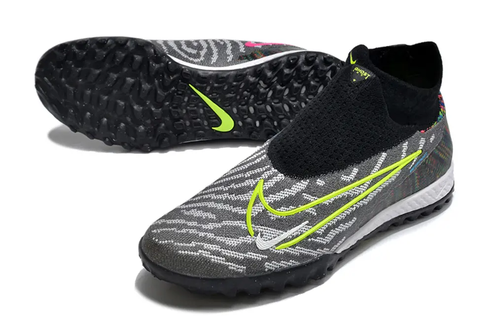 Nike Phantom GX Elite DF TF - Black/Lime Green/Gray Pattern
