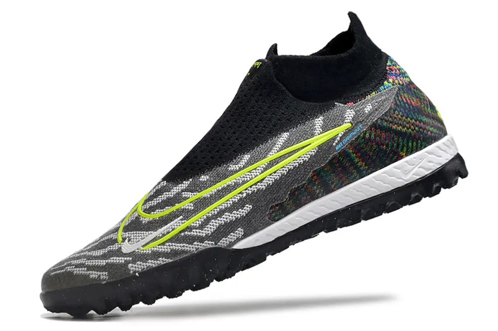 Nike Phantom GX Elite DF TF - Black/Lime Green/Gray Pattern