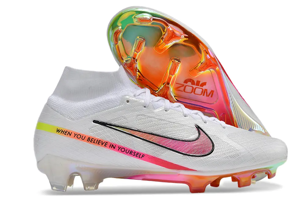 Nike Air Zoom Mercurial Superfly 9 Elite FG - White/Neon Yellow/Hot Pink