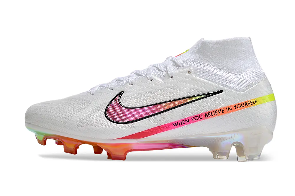 Nike Air Zoom Mercurial Superfly 9 Elite FG - White/Neon Yellow/Hot Pink