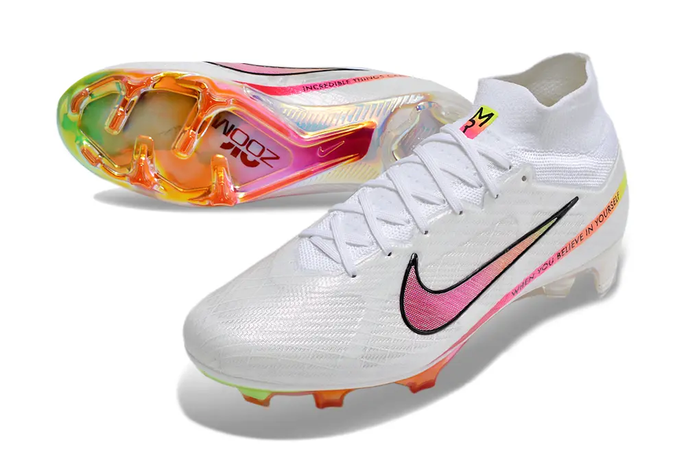Nike Air Zoom Mercurial Superfly 9 Elite FG - White/Neon Yellow/Hot Pink