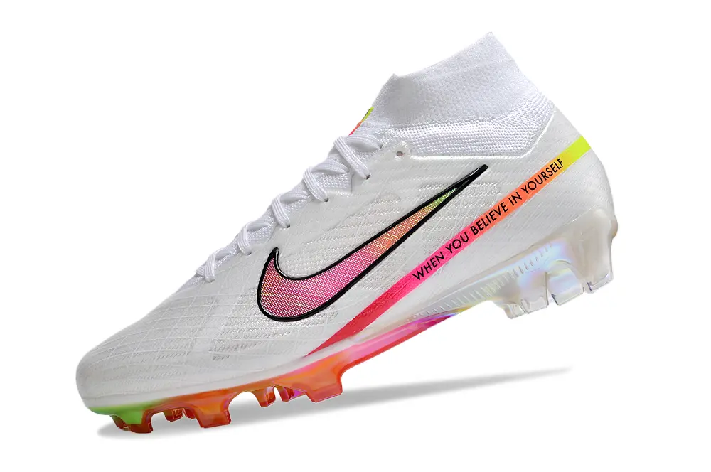 Nike Air Zoom Mercurial Superfly 9 Elite FG - White/Neon Yellow/Hot Pink