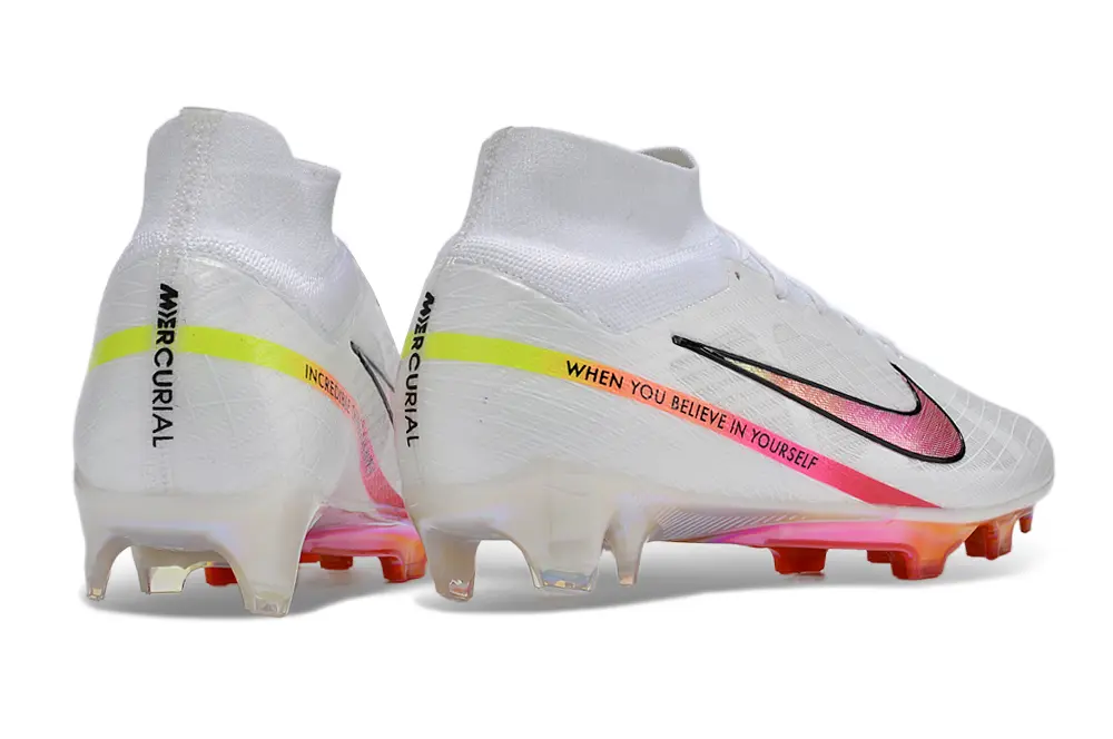 Nike Air Zoom Mercurial Superfly 9 Elite FG - White/Neon Yellow/Hot Pink