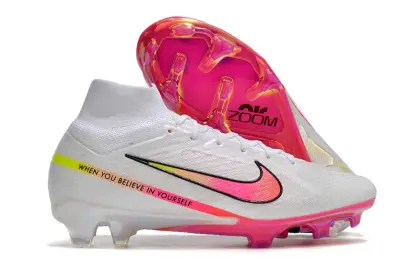 Nike Air Zoom Mercurial Superfly 9 Elite FG - White/Vibrant Pink/Neon Yellow