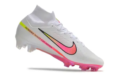 Nike Air Zoom Mercurial Superfly 9 Elite FG - White/Vibrant Pink/Neon Yellow