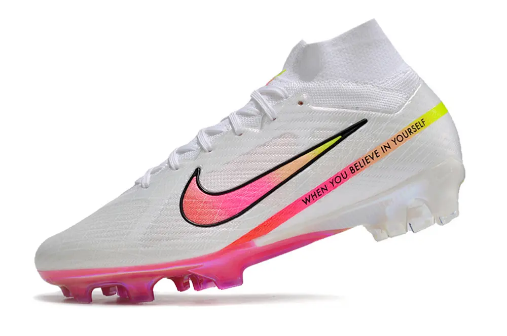 Nike Air Zoom Mercurial Superfly 9 Elite FG - White/Vibrant Pink/Neon Yellow