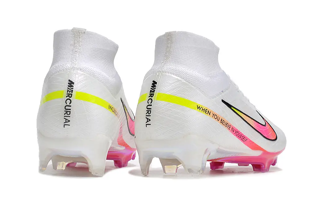 Nike Air Zoom Mercurial Superfly 9 Elite FG - White/Vibrant Pink/Neon Yellow