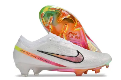 Nike Air Zoom Mercurial Vapor 15 Elite FG - White/Rainbow Fusion/Neon Reflection
