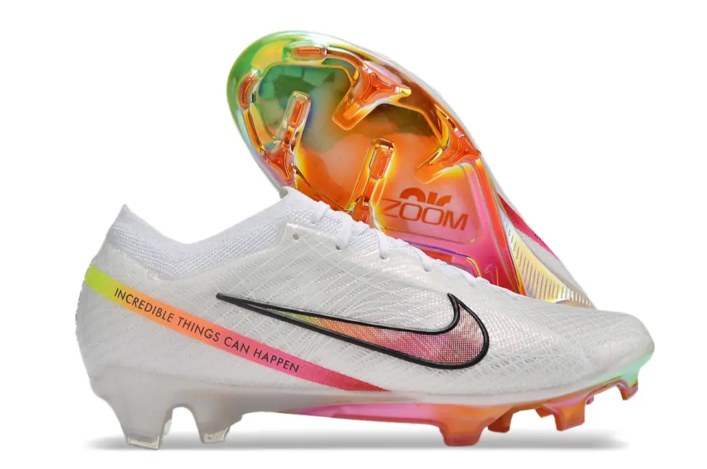Nike Air Zoom Mercurial Vapor 15 Elite FG - White/Rainbow Fusion/Neon Reflection