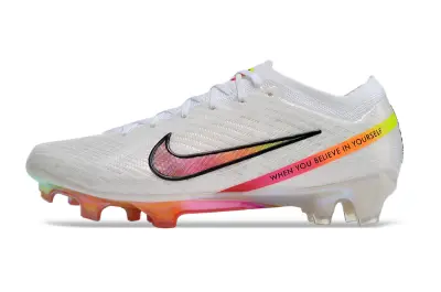 Nike Air Zoom Mercurial Vapor 15 Elite FG - White/Rainbow Fusion/Neon Reflection