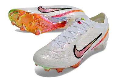 Nike Air Zoom Mercurial Vapor 15 Elite FG - White/Rainbow Fusion/Neon Reflection