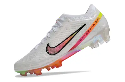 Nike Air Zoom Mercurial Vapor 15 Elite FG - White/Rainbow Fusion/Neon Reflection