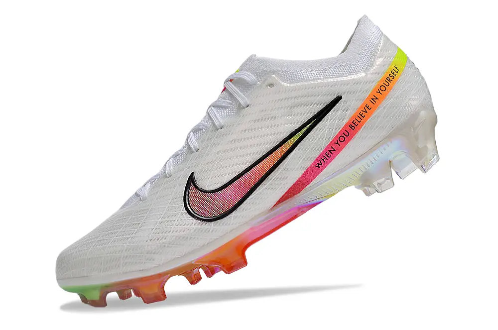 Nike Air Zoom Mercurial Vapor 15 Elite FG - White/Rainbow Fusion/Neon Reflection
