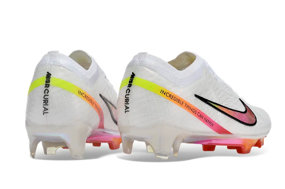 Nike Air Zoom Mercurial Vapor 15 Elite FG - White/Rainbow Fusion/Neon Reflection