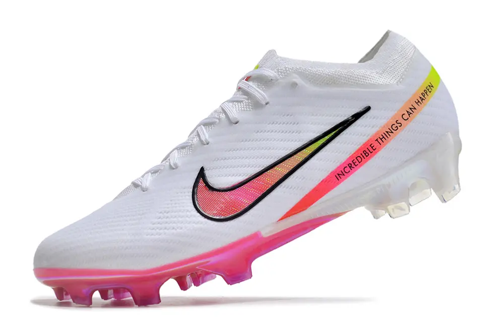 Nike Air Zoom Mercurial Vapor 15 Elite FG - White/Neon Pink/Chartreuse Yellow