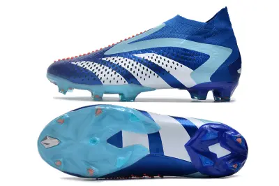 Adidas Predator Accuracy+ Laceless FG - Blue/Cool Blue/Snow White