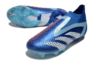 Adidas Predator Accuracy+ Laceless FG - Blue/Cool Blue/Snow White