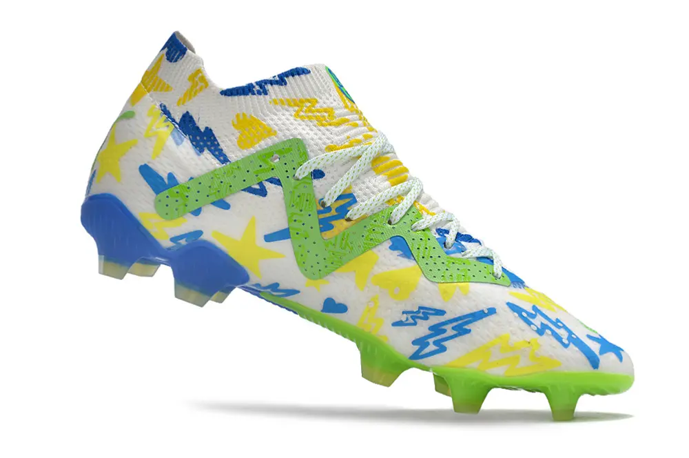 Neymar x Puma Future Ultimate FG - White/Vibrant Green/Blue Sky