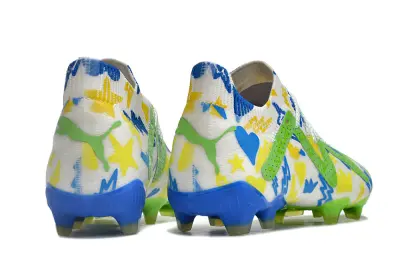 Neymar x Puma Future Ultimate FG - White/Vibrant Green/Blue Sky