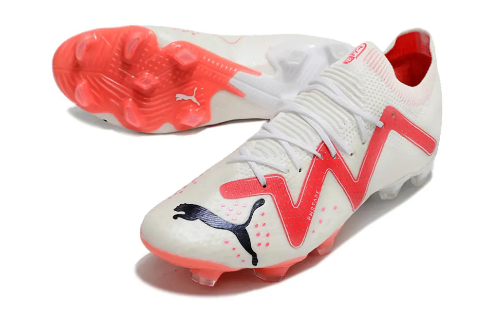 Puma Future Ultimate FG - White/Neon Pink/Red