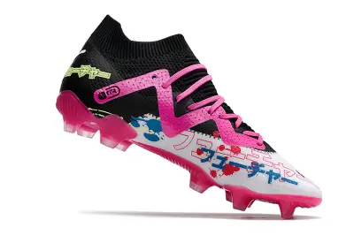 PowerCat x Puma Future Ultimate FG - White/Neon Pink/Lime Green