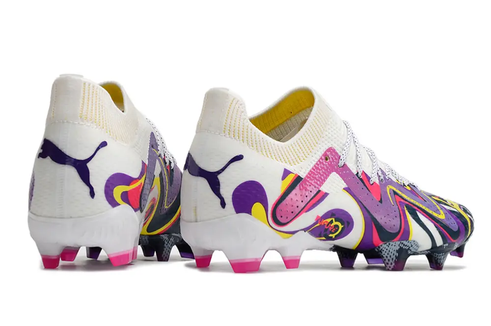 Neymar x Puma Future Ultimate FG - White/Vibrant Purple/Neon Pink