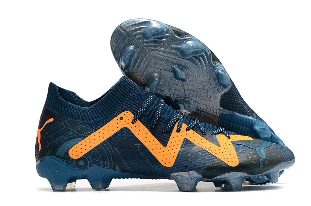 Puma Future Ultimate FG - Navy/Electric Orange/Light Blue