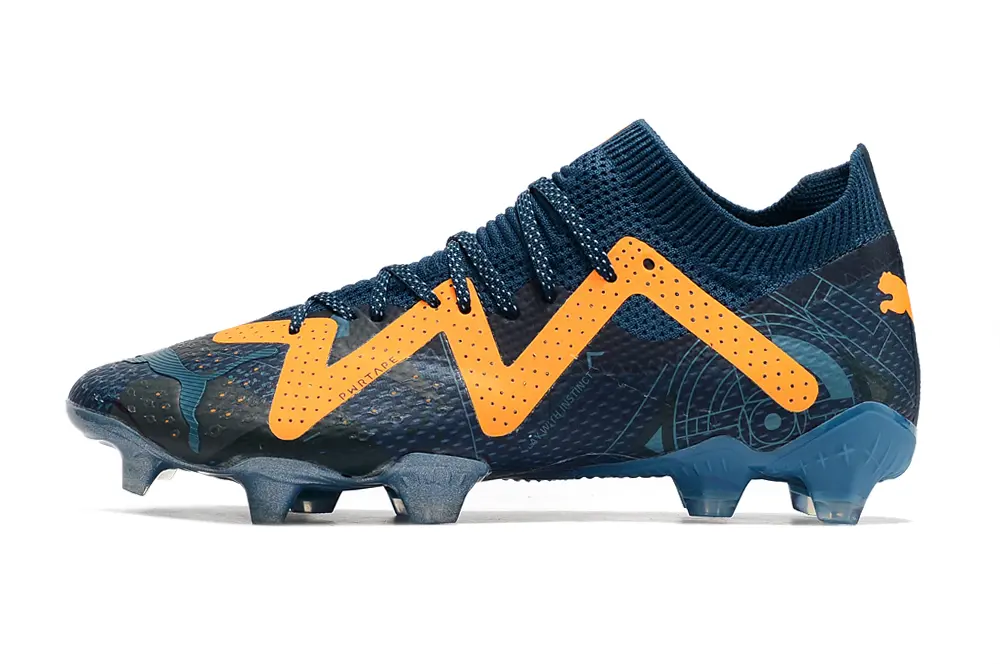 Puma Future Ultimate FG - Navy/Electric Orange/Light Blue
