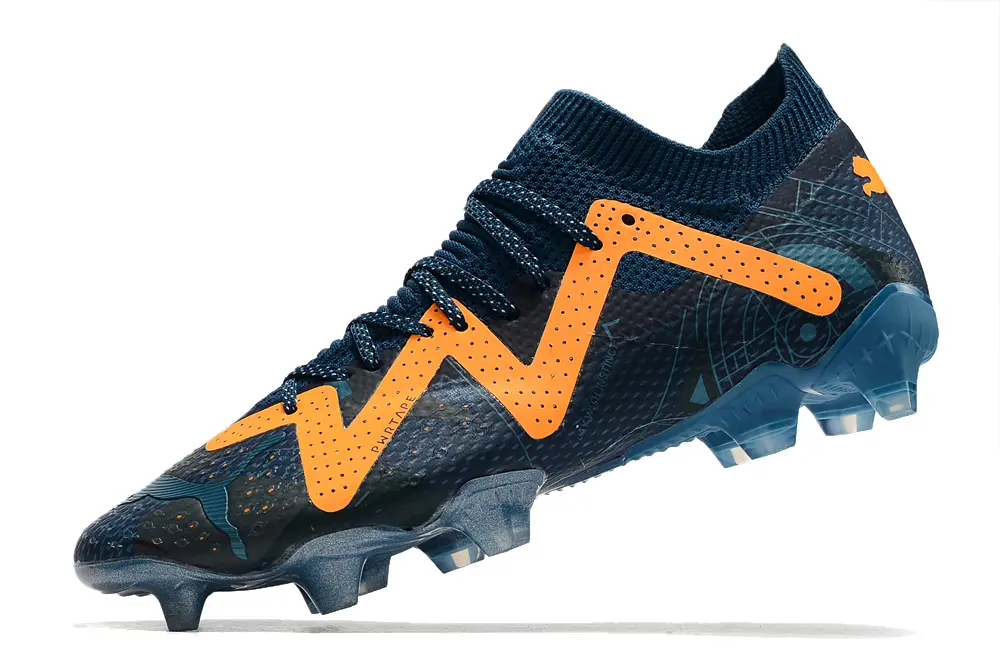 Puma Future Ultimate FG - Navy/Electric Orange/Light Blue
