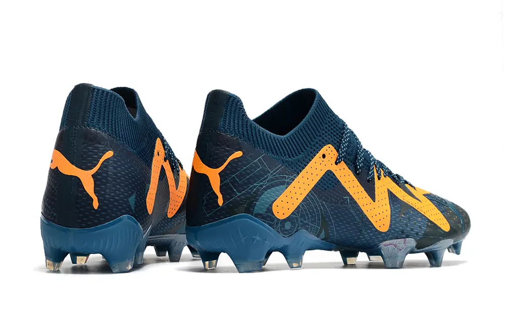 Puma Future Ultimate FG - Navy/Electric Orange/Light Blue